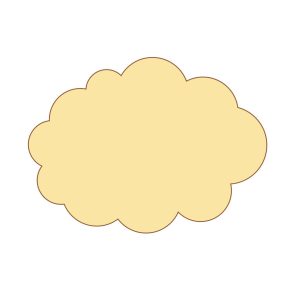 Silueta para mosaiquismo 30 cm. MDF 5mm – N° 14 Nube